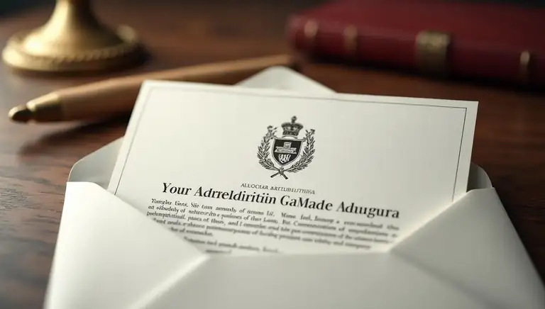 admission letter
