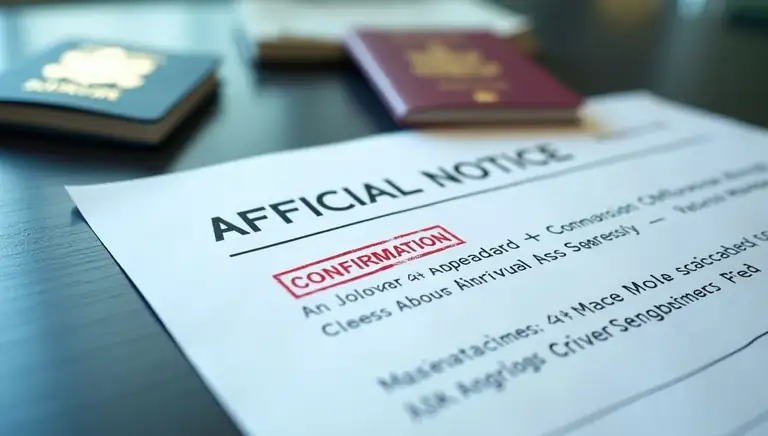 arrival notice