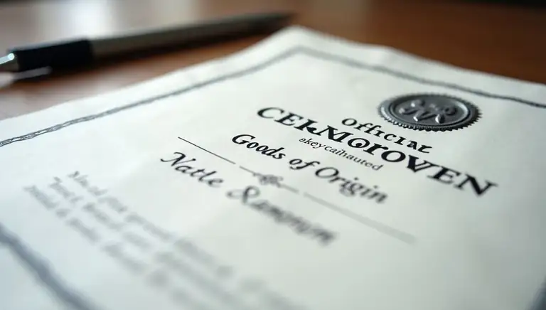 certificate of origin