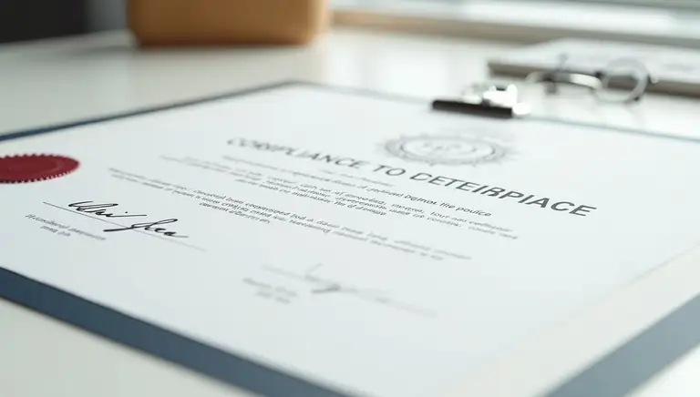 compliance certificate