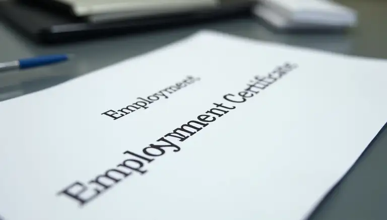 employment certificate