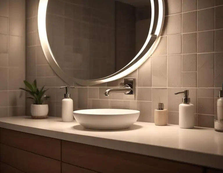 in the bathroom
