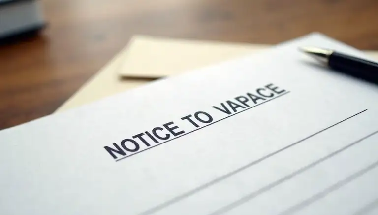 notice to vacate
