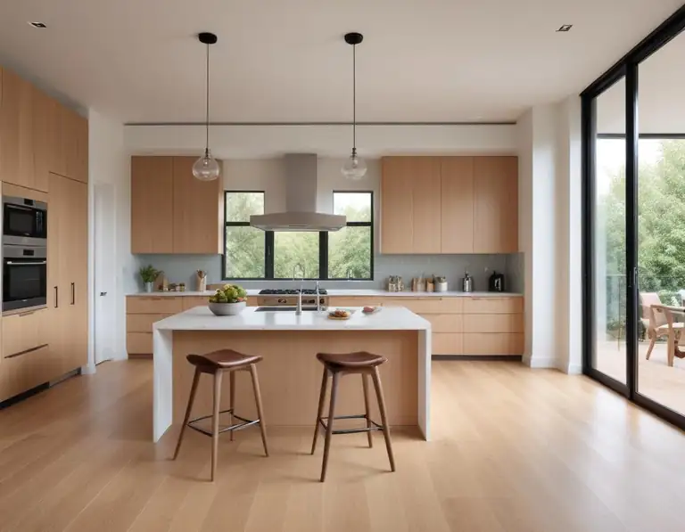 open-plan kitchen