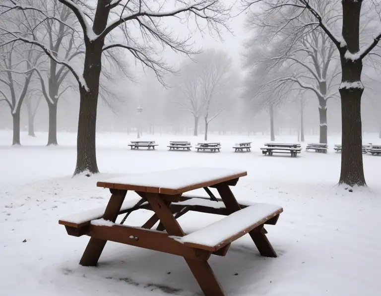 snow heavily