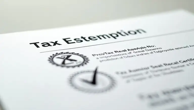 tax exemption certificate