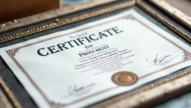 training certificate