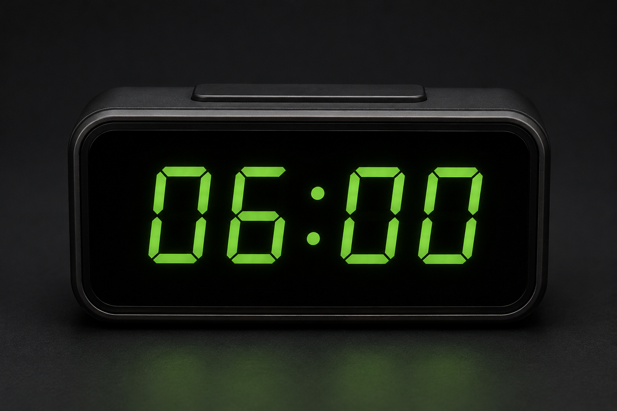 at six o'clock