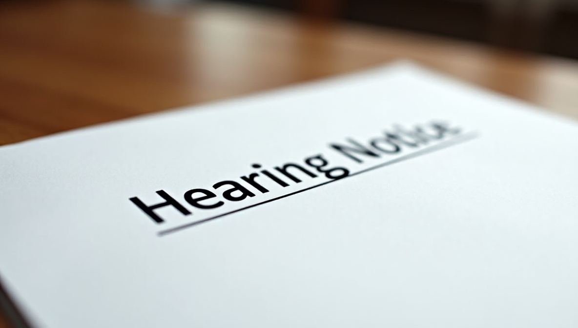 hearing notice
