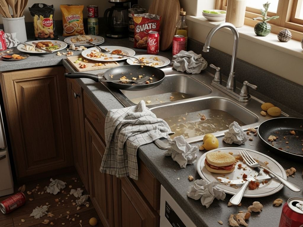 leave a mess