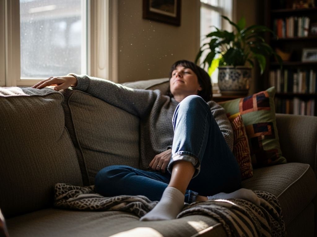 on the couch